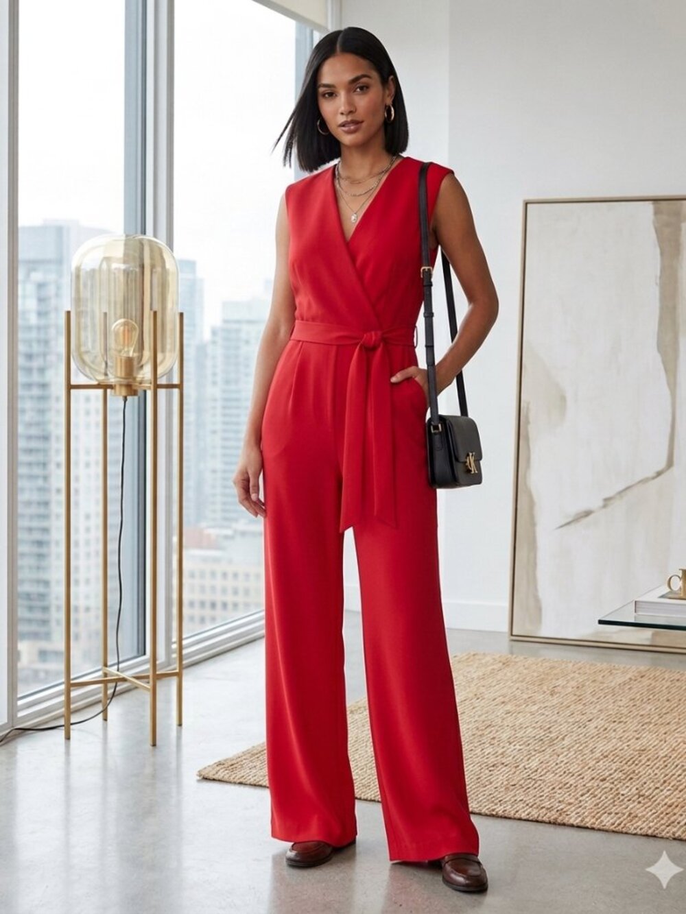Beautiful Red Le Chateau Jumpsuit